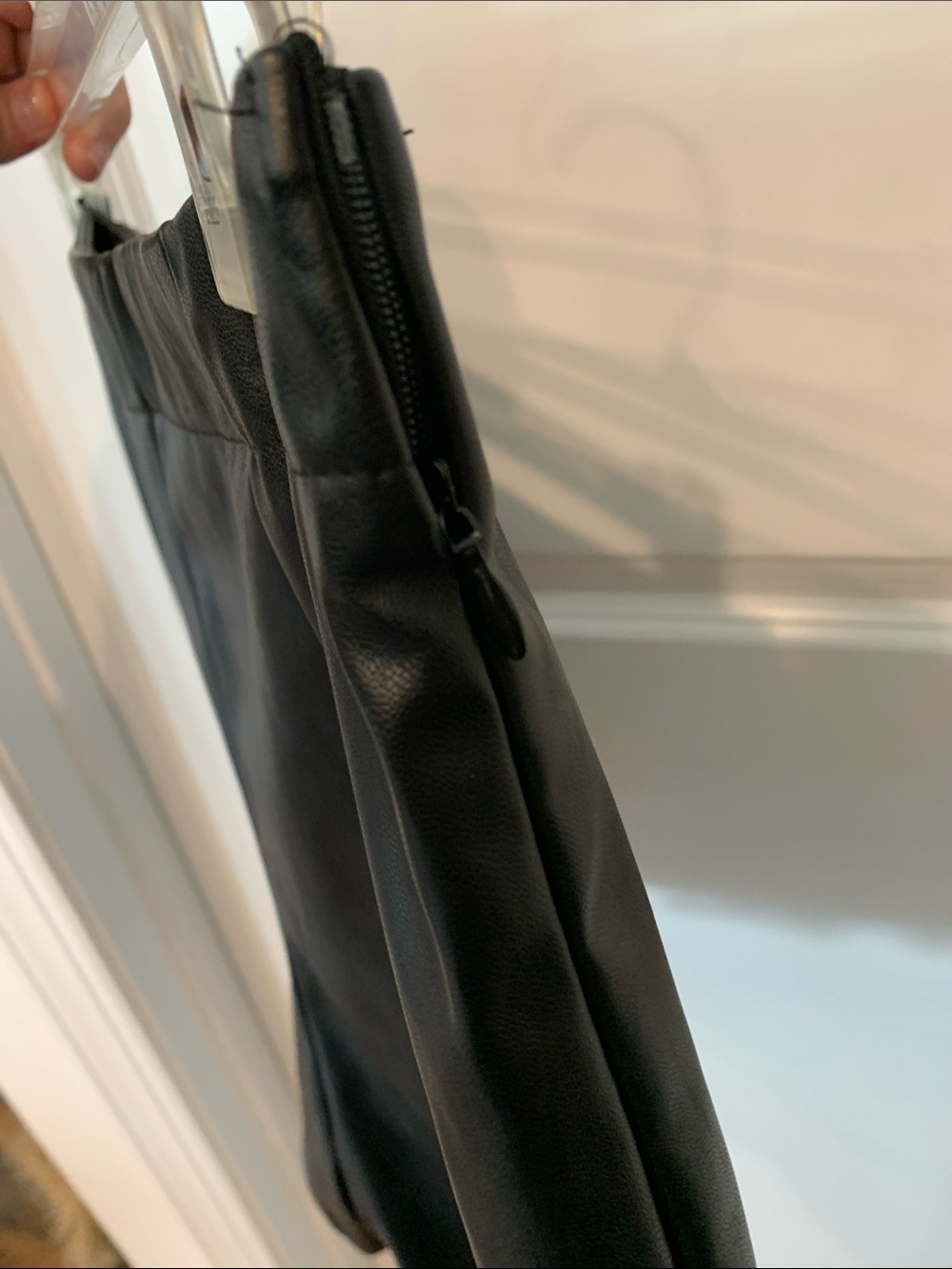 Black Faux Leather Studded Mini Skirt( skort) M NWOT - Picture 3 of 7